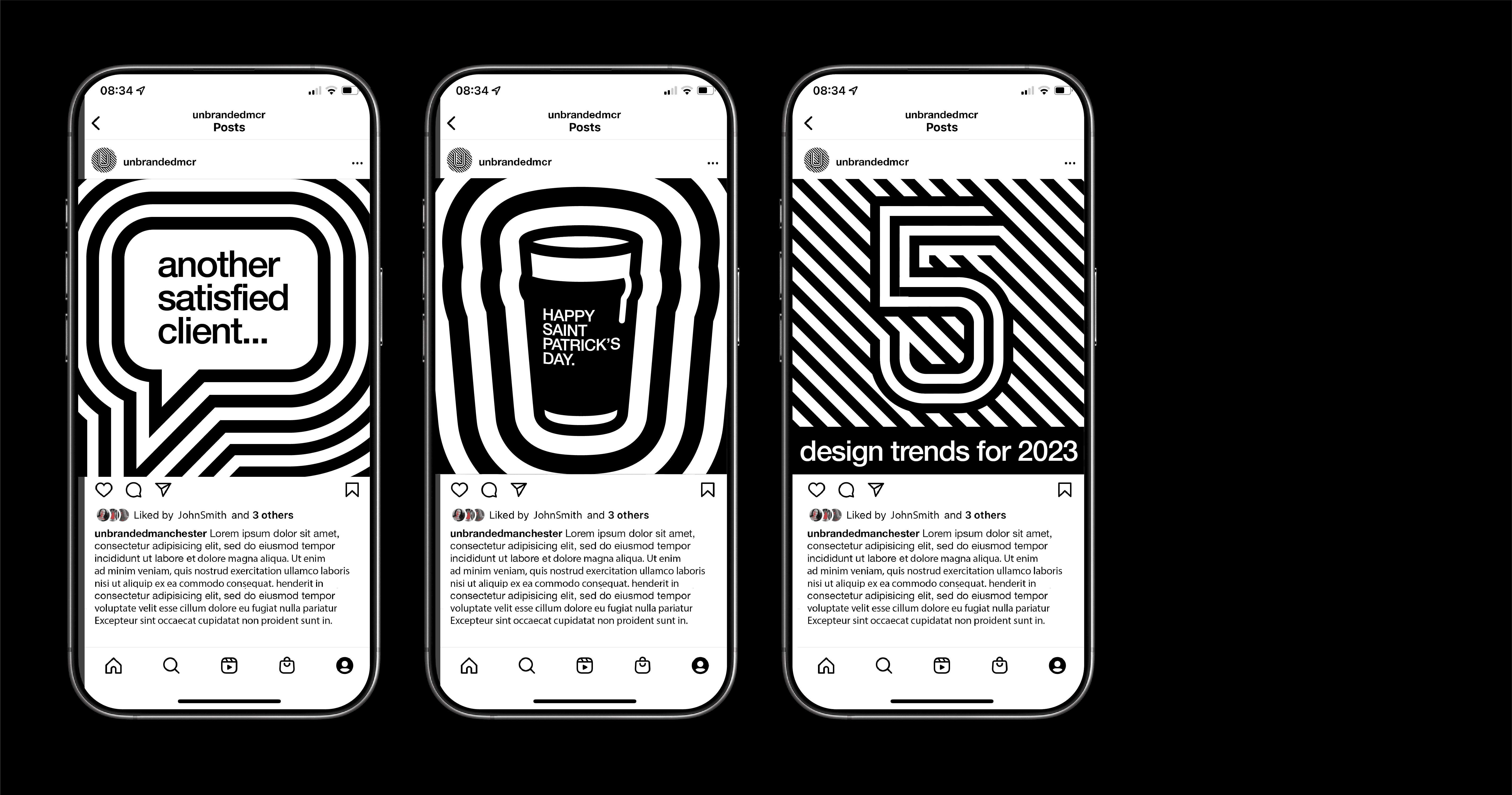 Unbranded social media posts