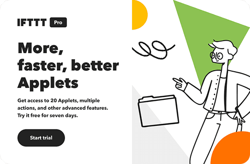 IFTTT's paywal present illustrations concept