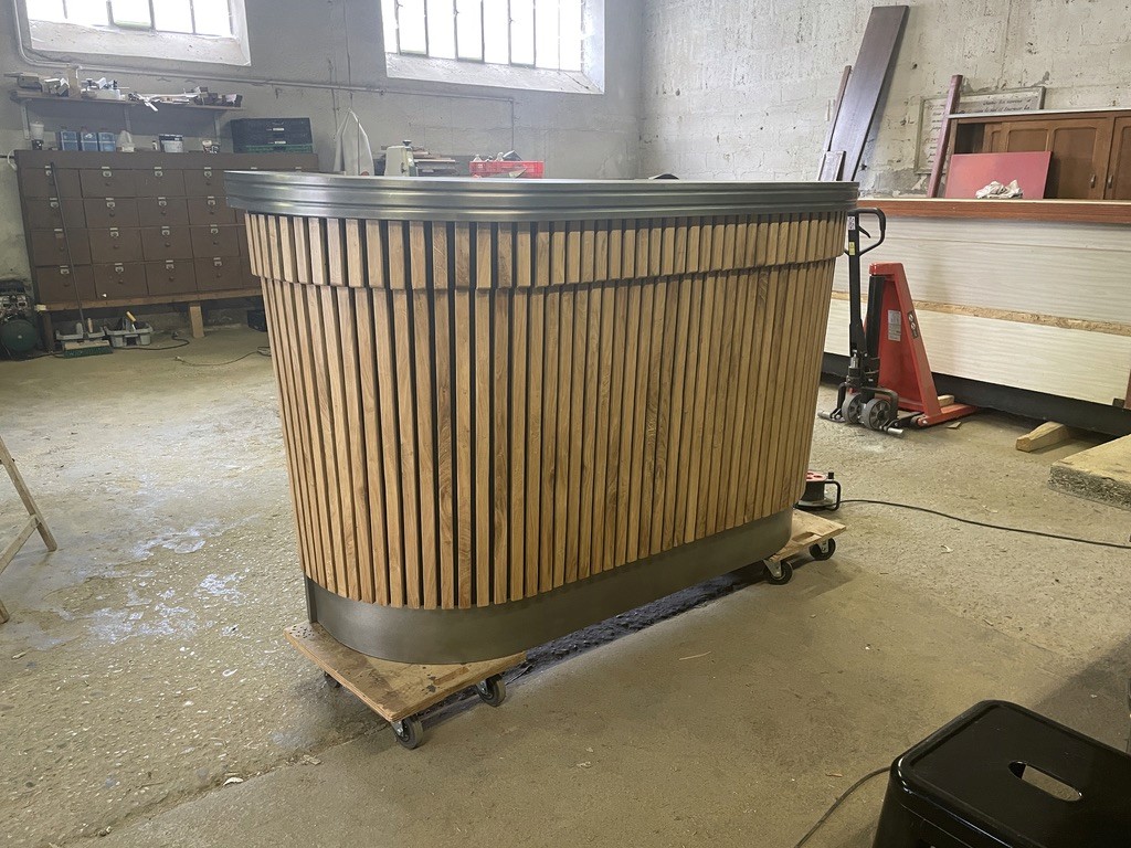 Fabrication comptoir bois massif