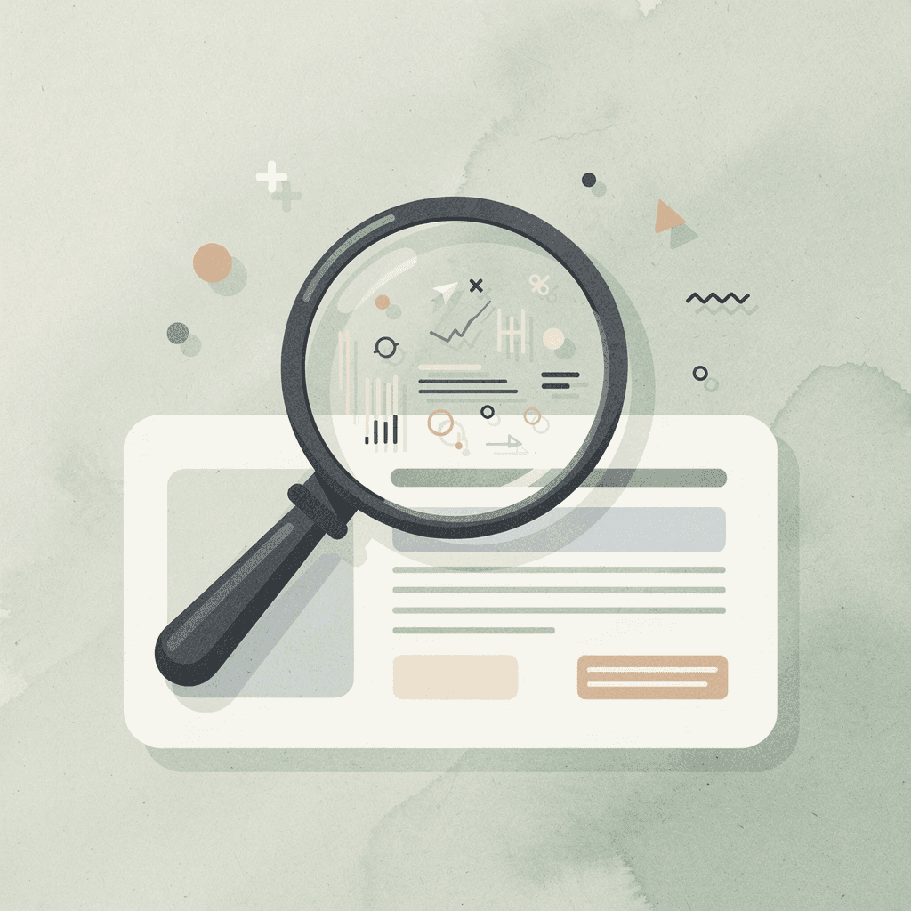 Scene of a magnifying glass examining corrupted data, representing the hidden cost of manual website research