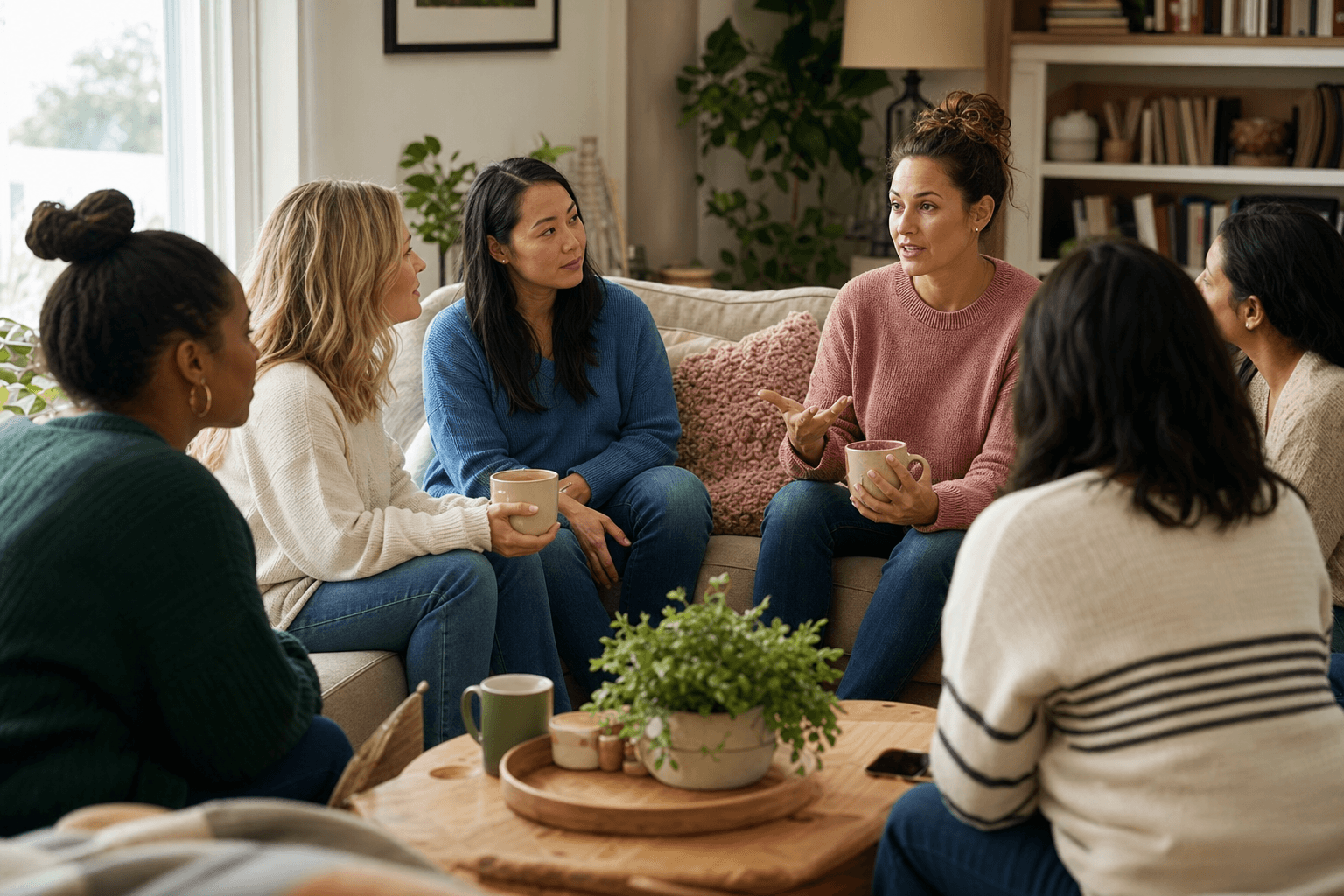 A group of mothers talking together