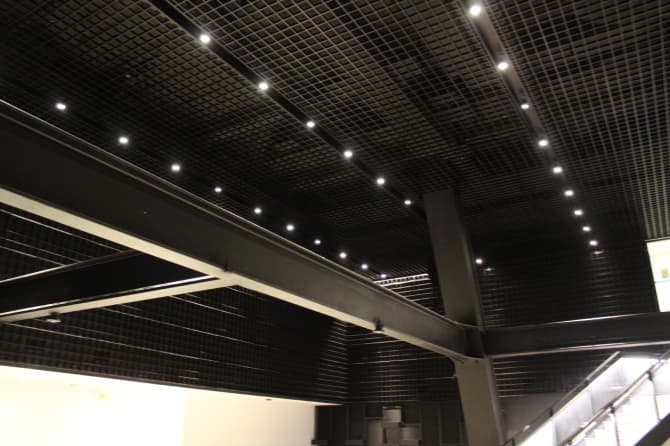 A different shot of the ceiling lights