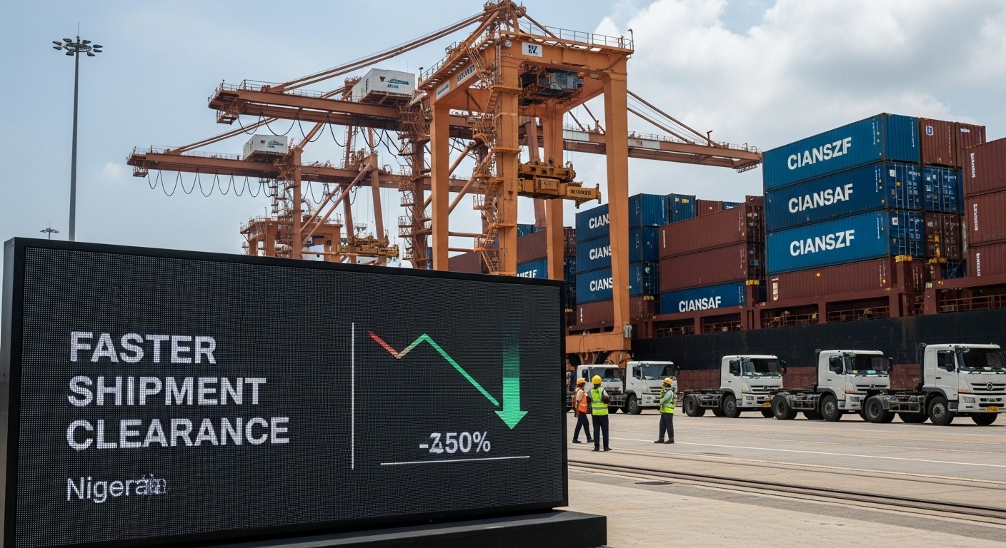 man in black jacket standing in front of red and blue intermodal containers