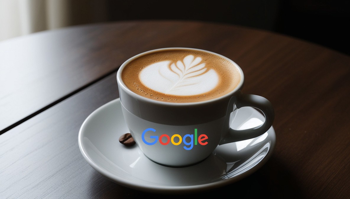 Génère moi une photographie d'une tasse de café vu du dessus