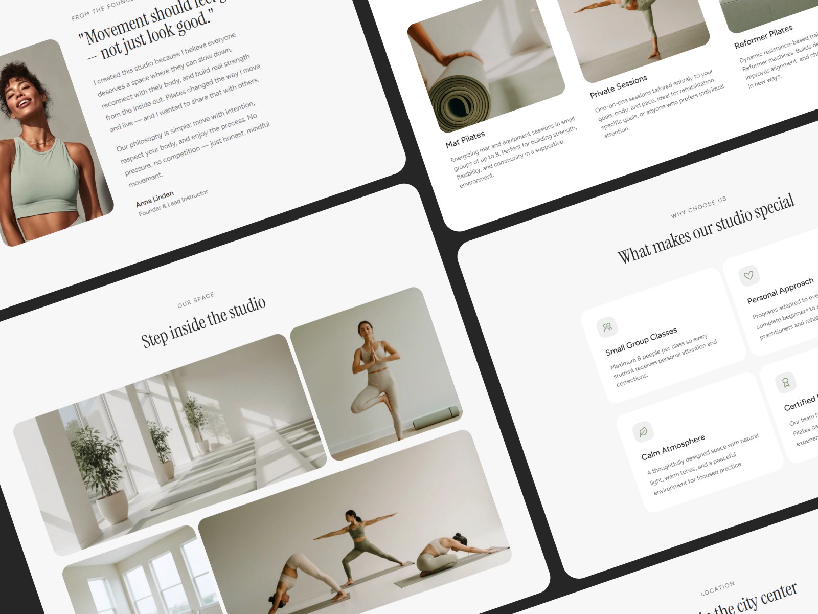 Pilates Lab — 极简现代医疗健康网站设计灵感