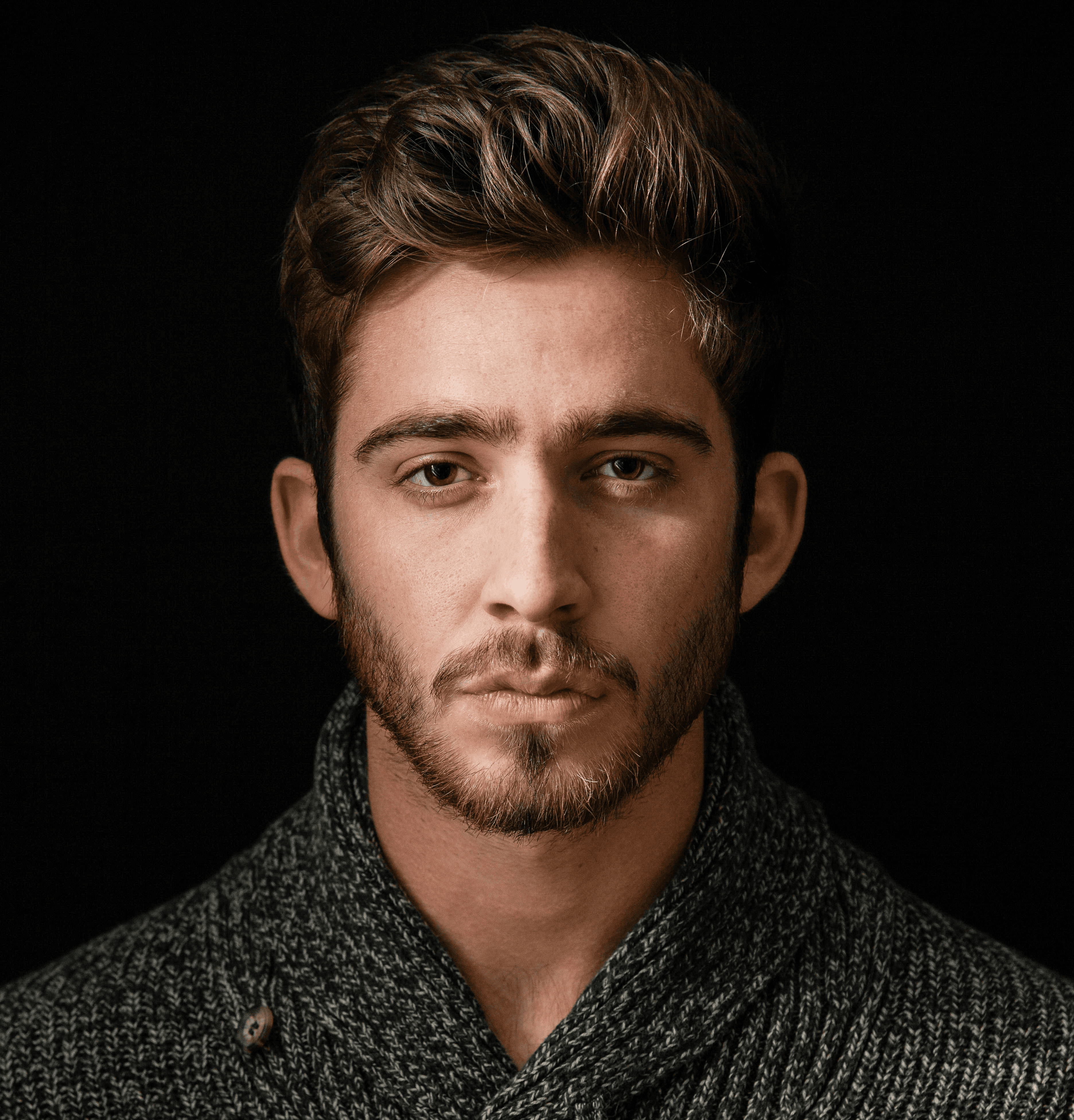 man's grey and black shirt