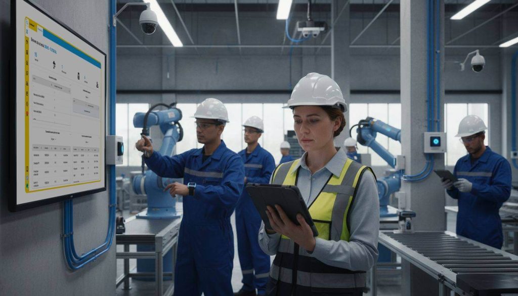 in azienda con software sicurezza sul lavoro