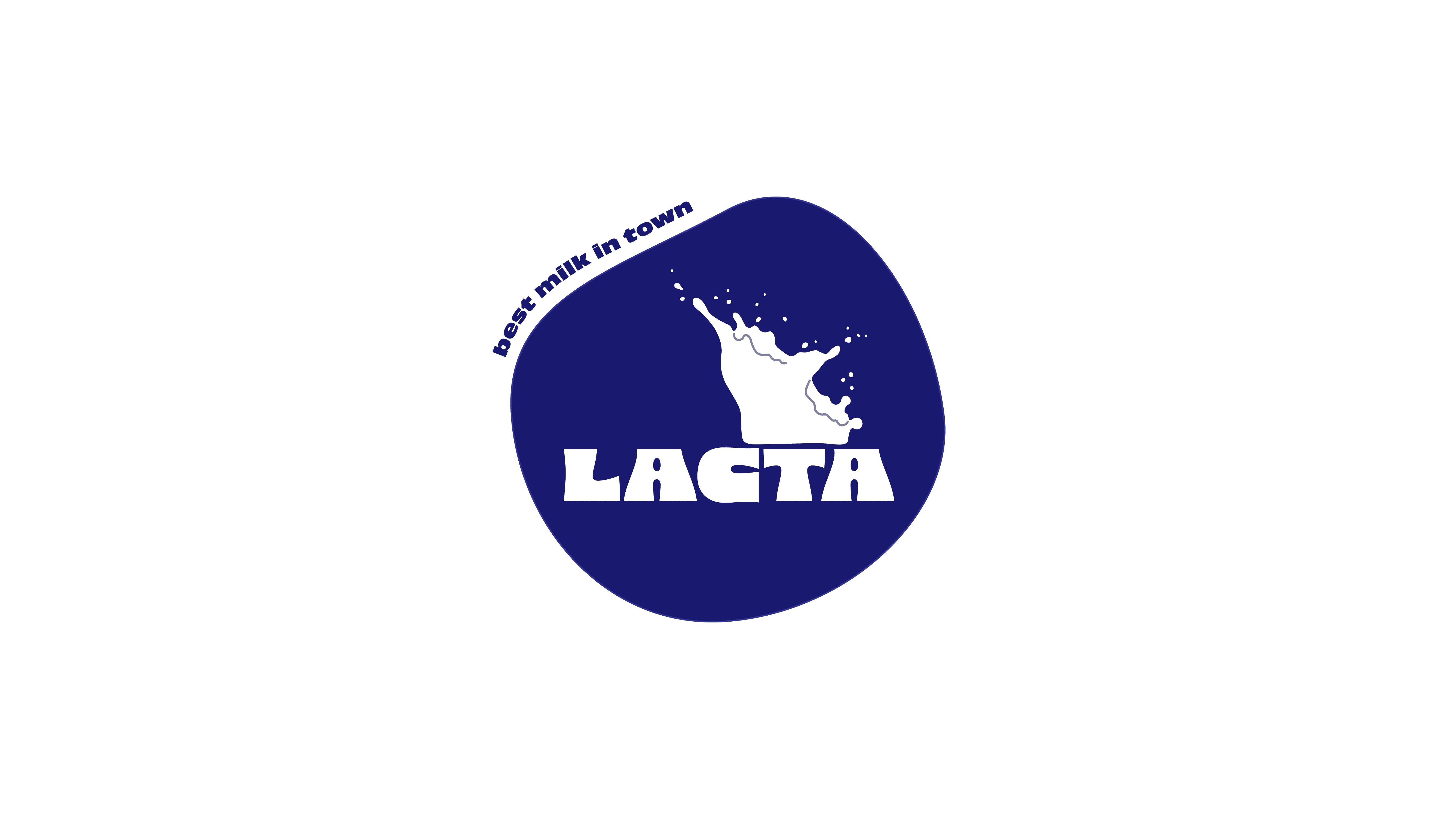 Lacta logo with a milk splash and the tagline "best milk in town".