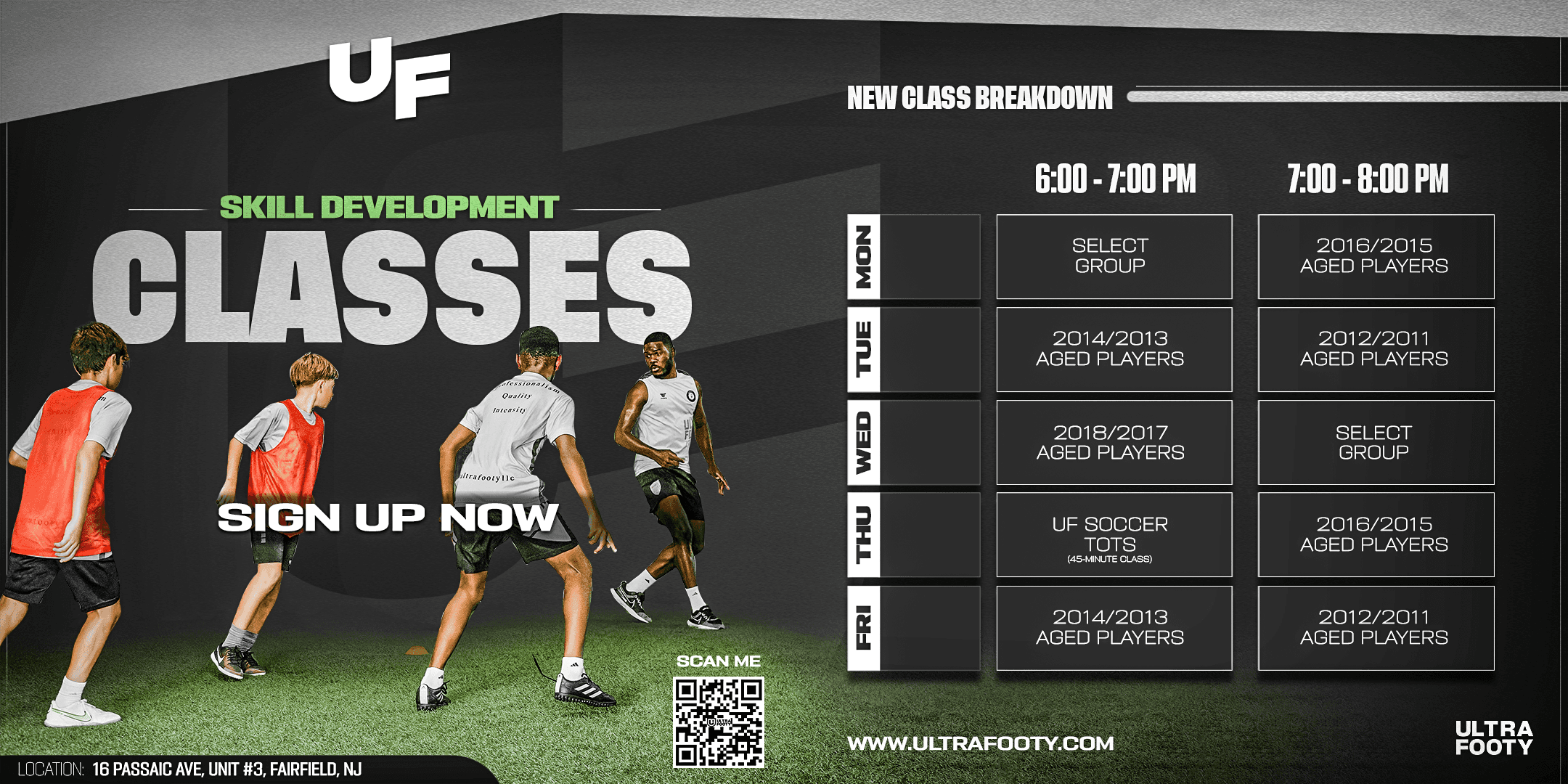 ultrafooty class schedule