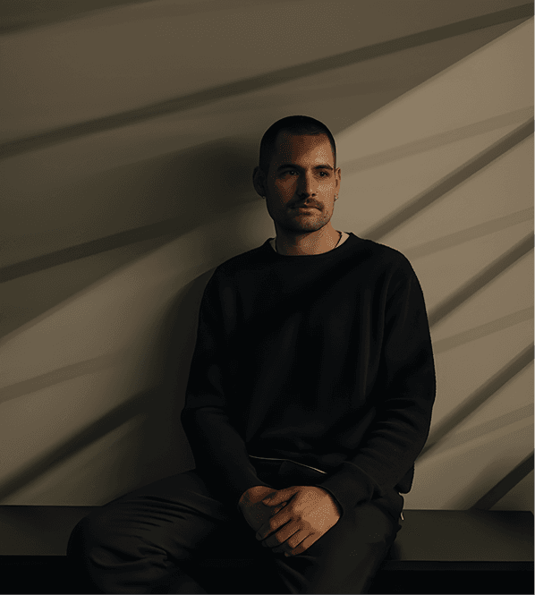 man looking to the right