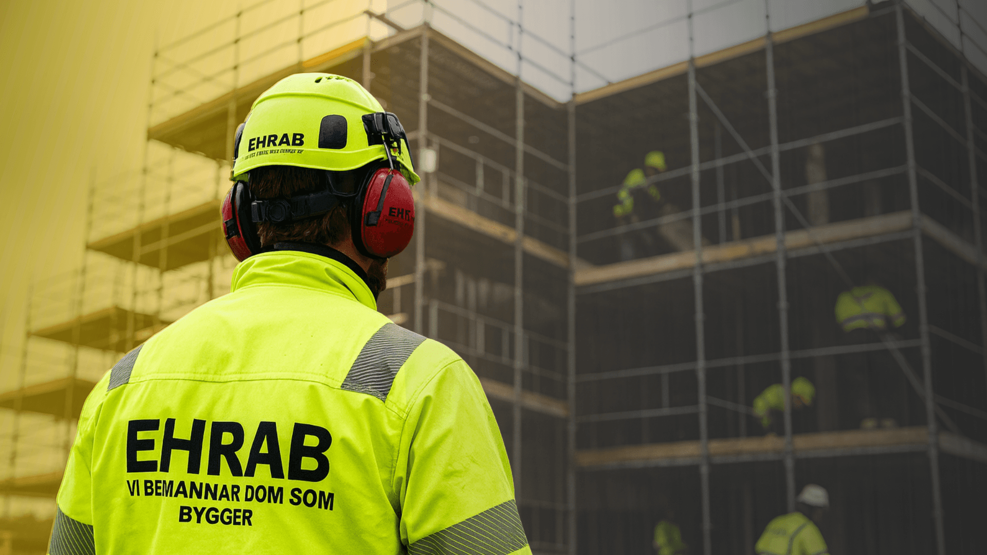 Byggarbetare för ehrab på uppdrag