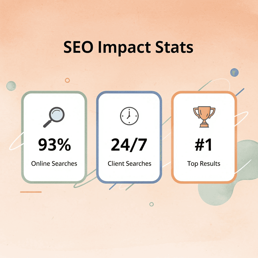 Statistics showing SEO impact for law firms