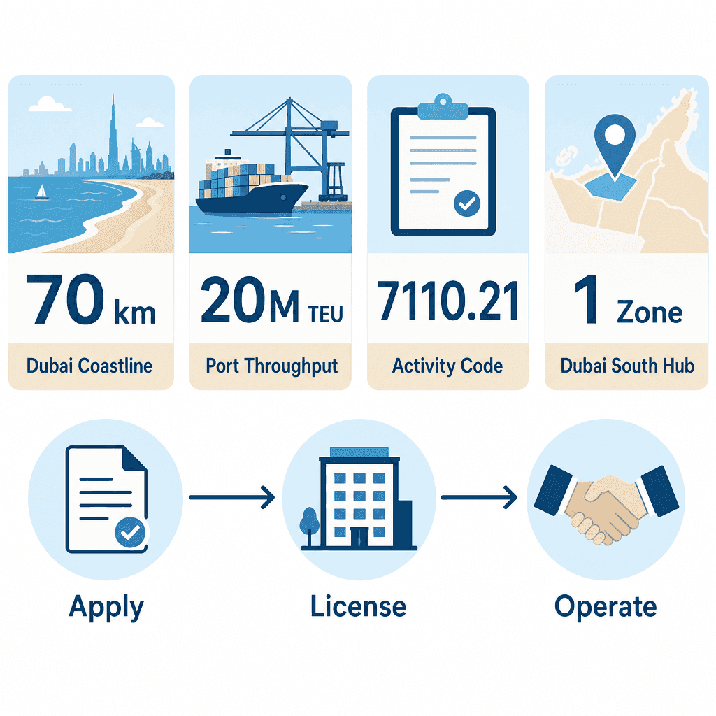 Infographic: Coastal Engineering Consultancies Business License in Dubai