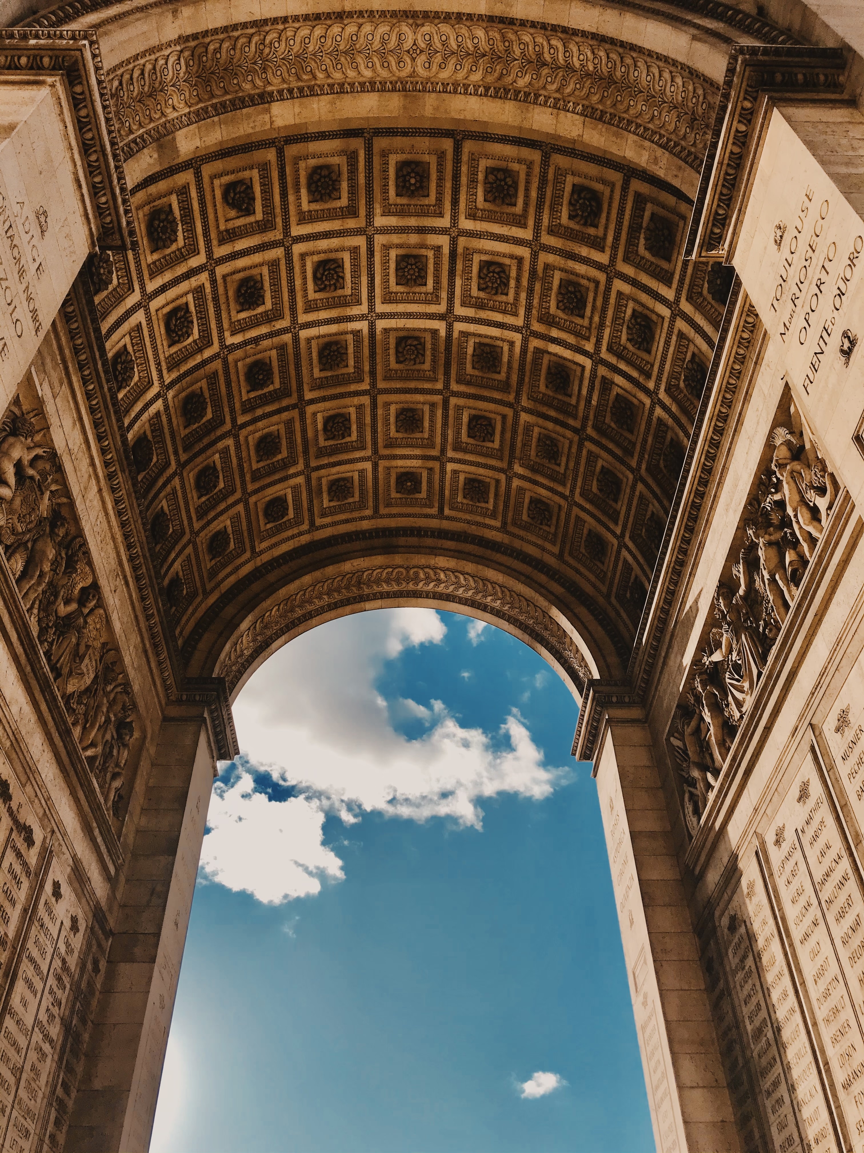 Vintage Car Under Palm Trees