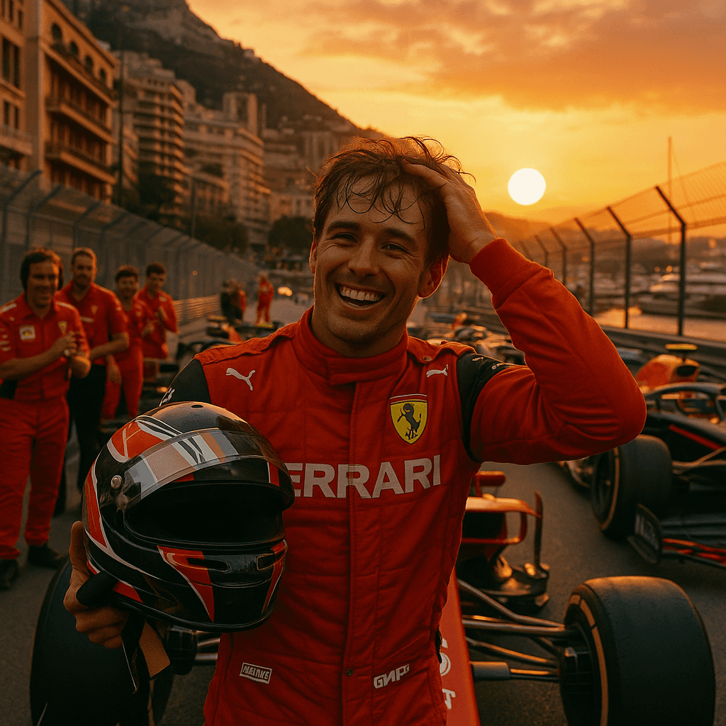 Athlete winning a race