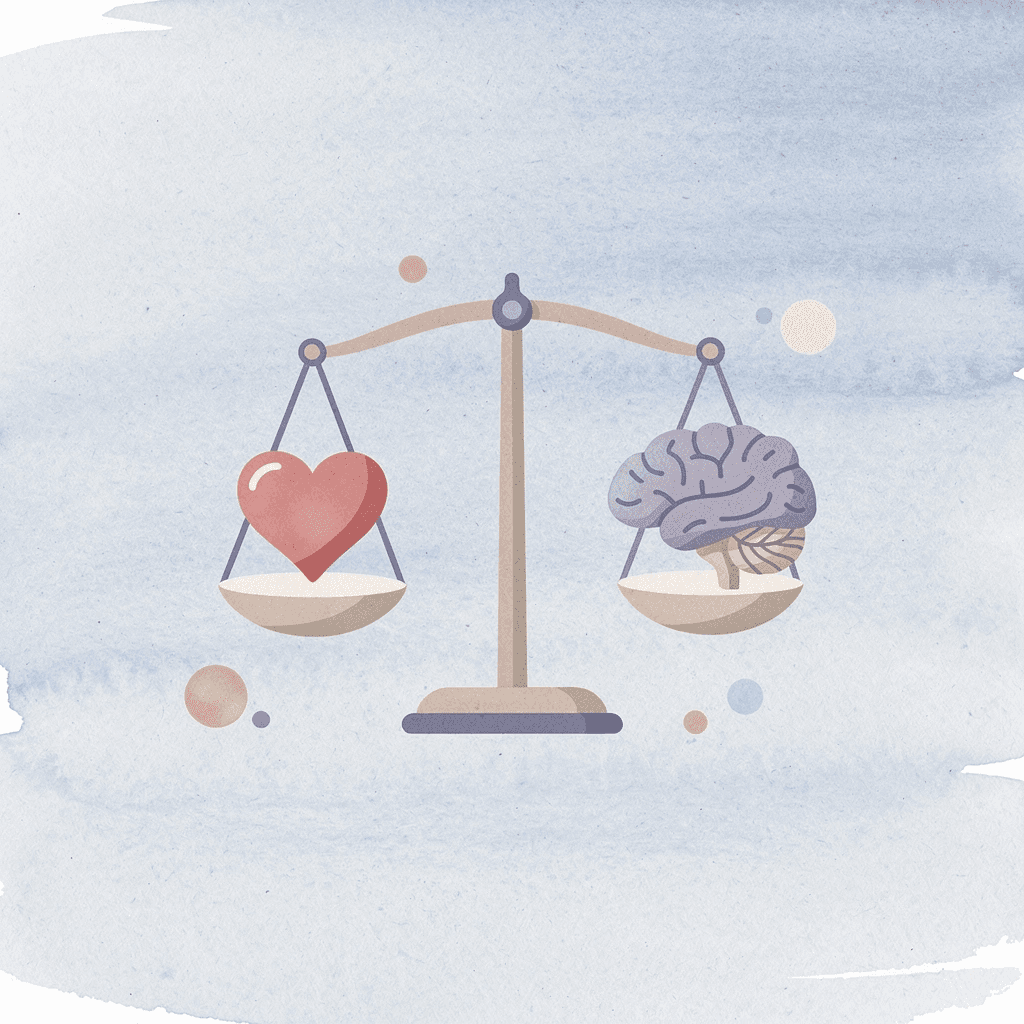 Balance scale comparing basic costs versus comprehensive trading factors