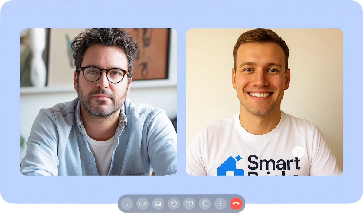 google meet video call with a smart bricks team member