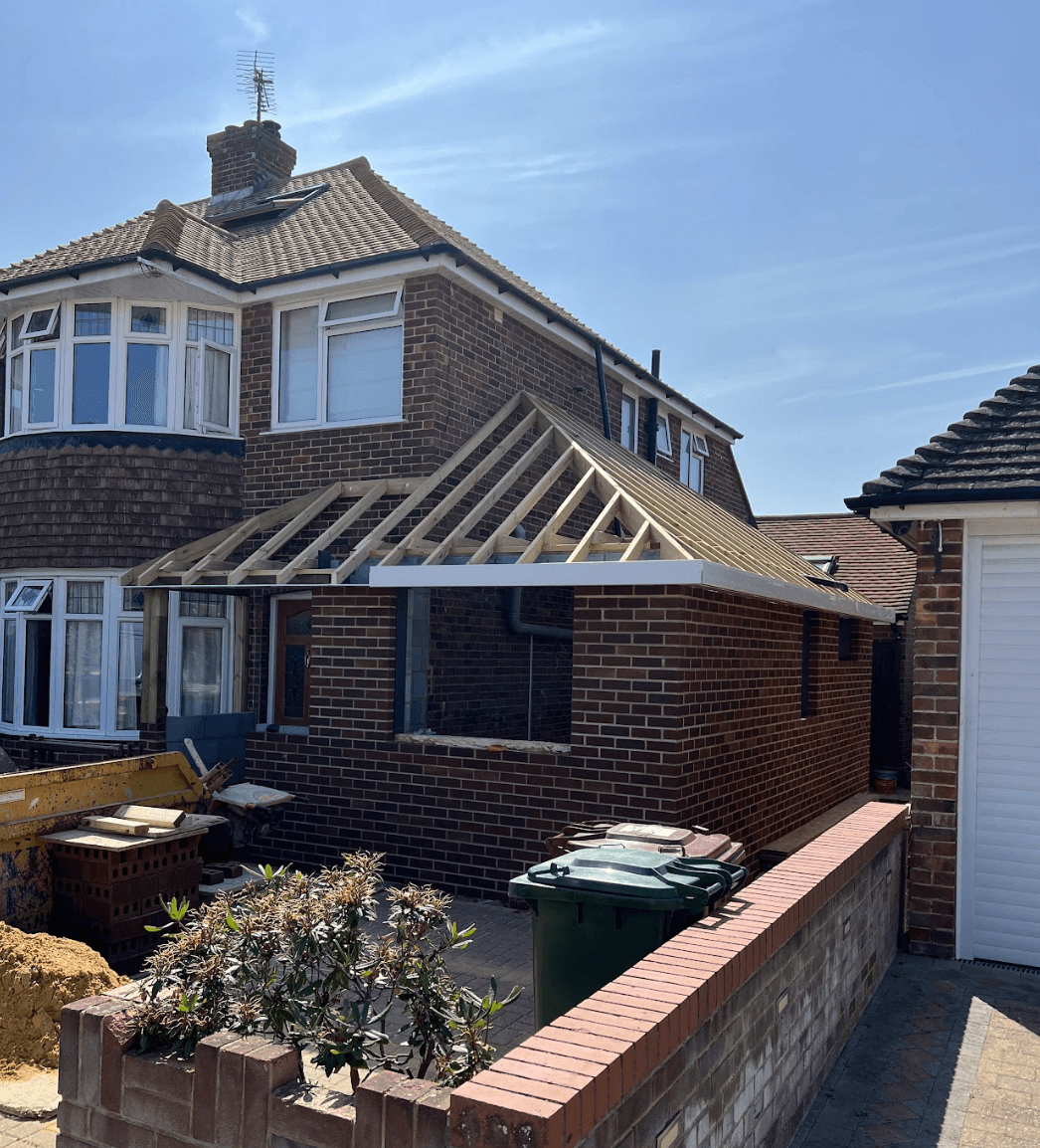 A hand pitched roof