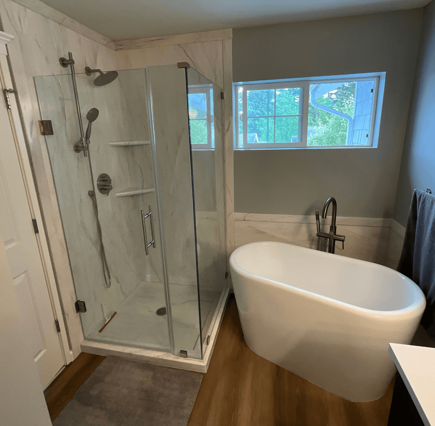Walk-in Shower and freestanding tub remodel Snoqualmie Ridge