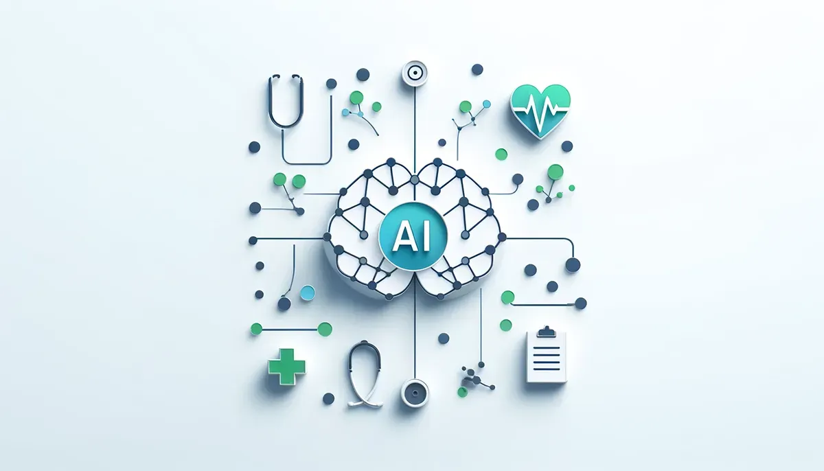 AI in healthcare and medical support illustration