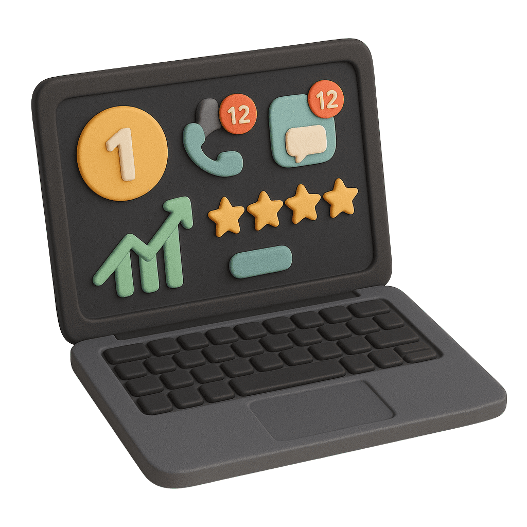  Icon of a smartphone with play button and chart, symbolizing launch and performance