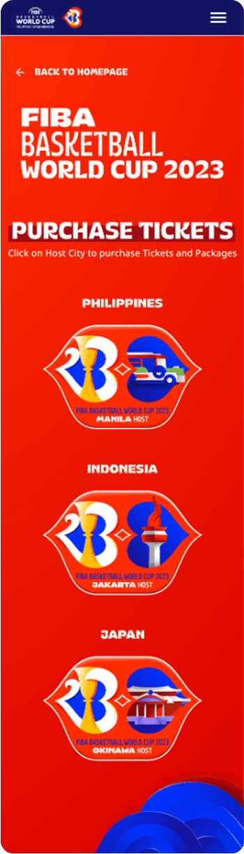 Mobile screenshot of 'Ticket Purchase" page