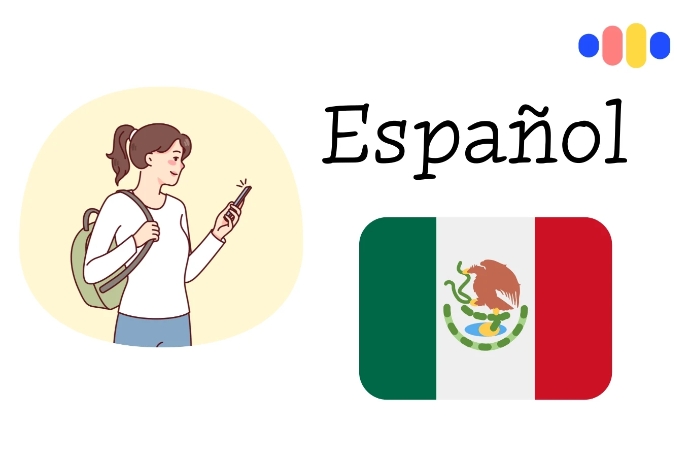 Illustration of a person studying French with an open book and a desk lamp, alongside the French flag and the word 'Français' in elegant script. The image represents French language learning and immersion.