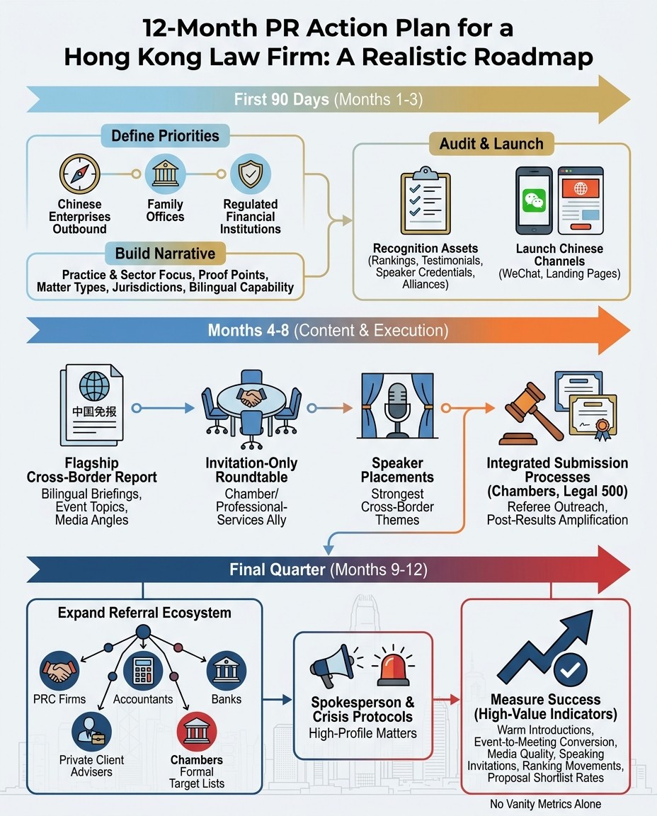 12-Month PR Action Plan for a Hong Kong Law Firm to Target High-profile China Clients