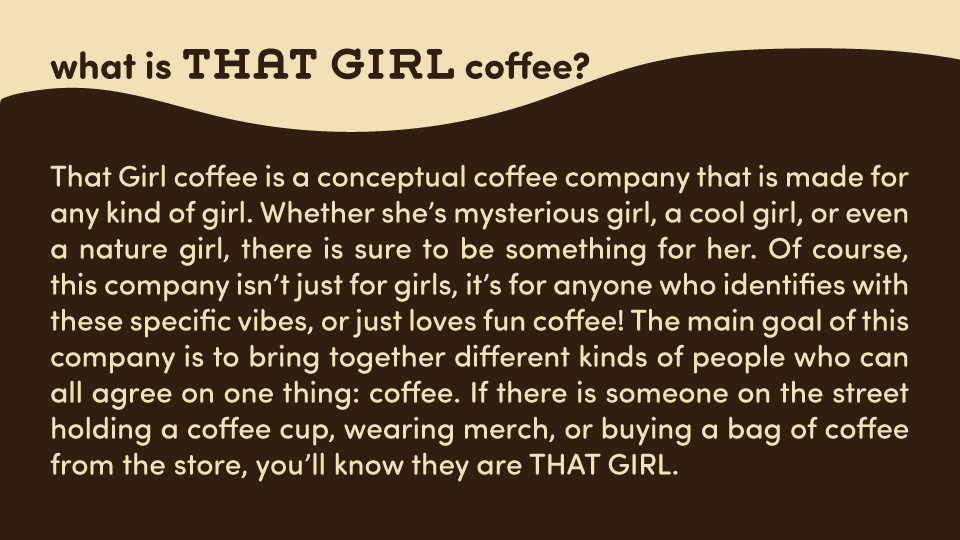 THAT GIRL coffee concept