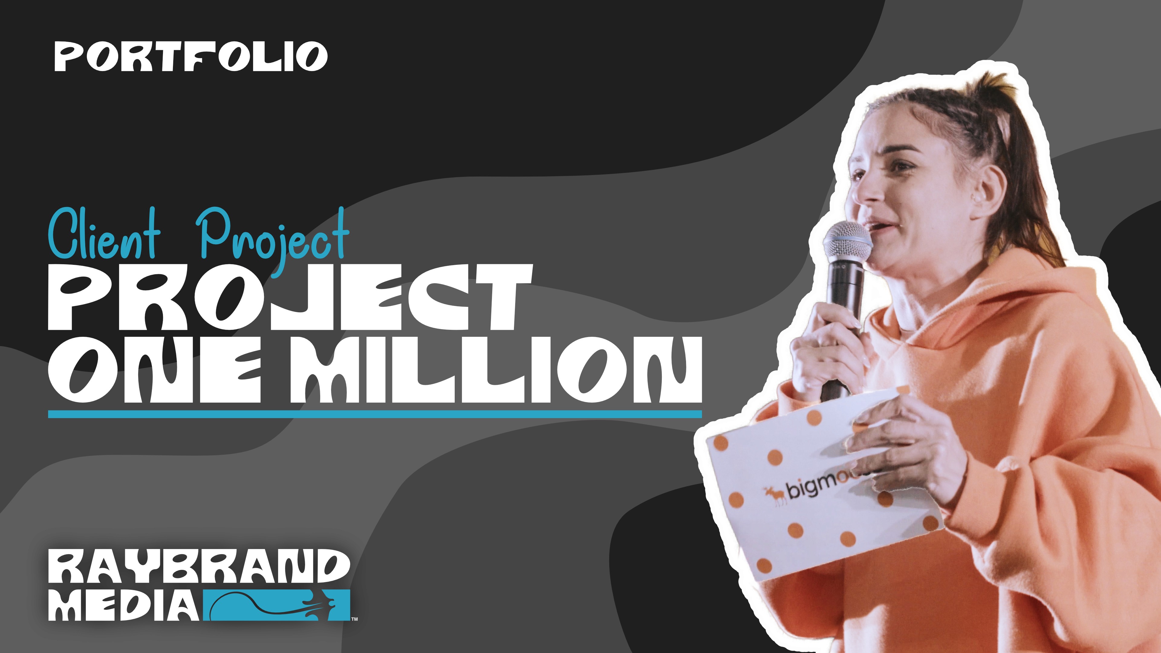 Portfolio thumbnail for Project One Million videography project by Raybrand Media, showcasing event filming, public speaking coverage and promotional video production