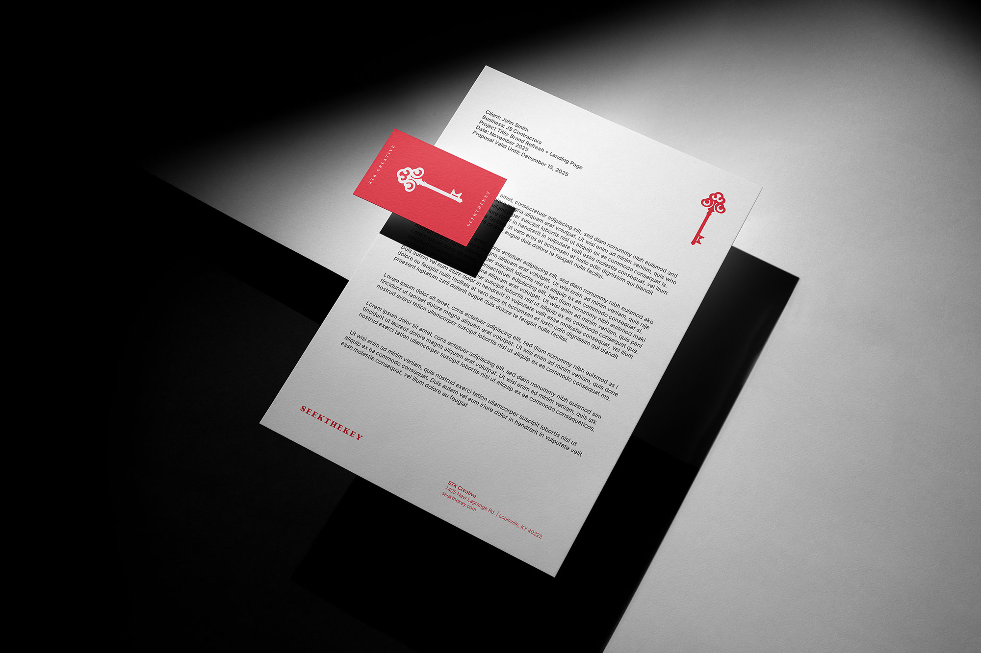STK Letterhead and Business Card