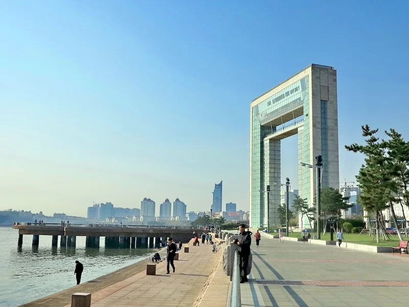 Weihai Coastal skyline in the afternoon