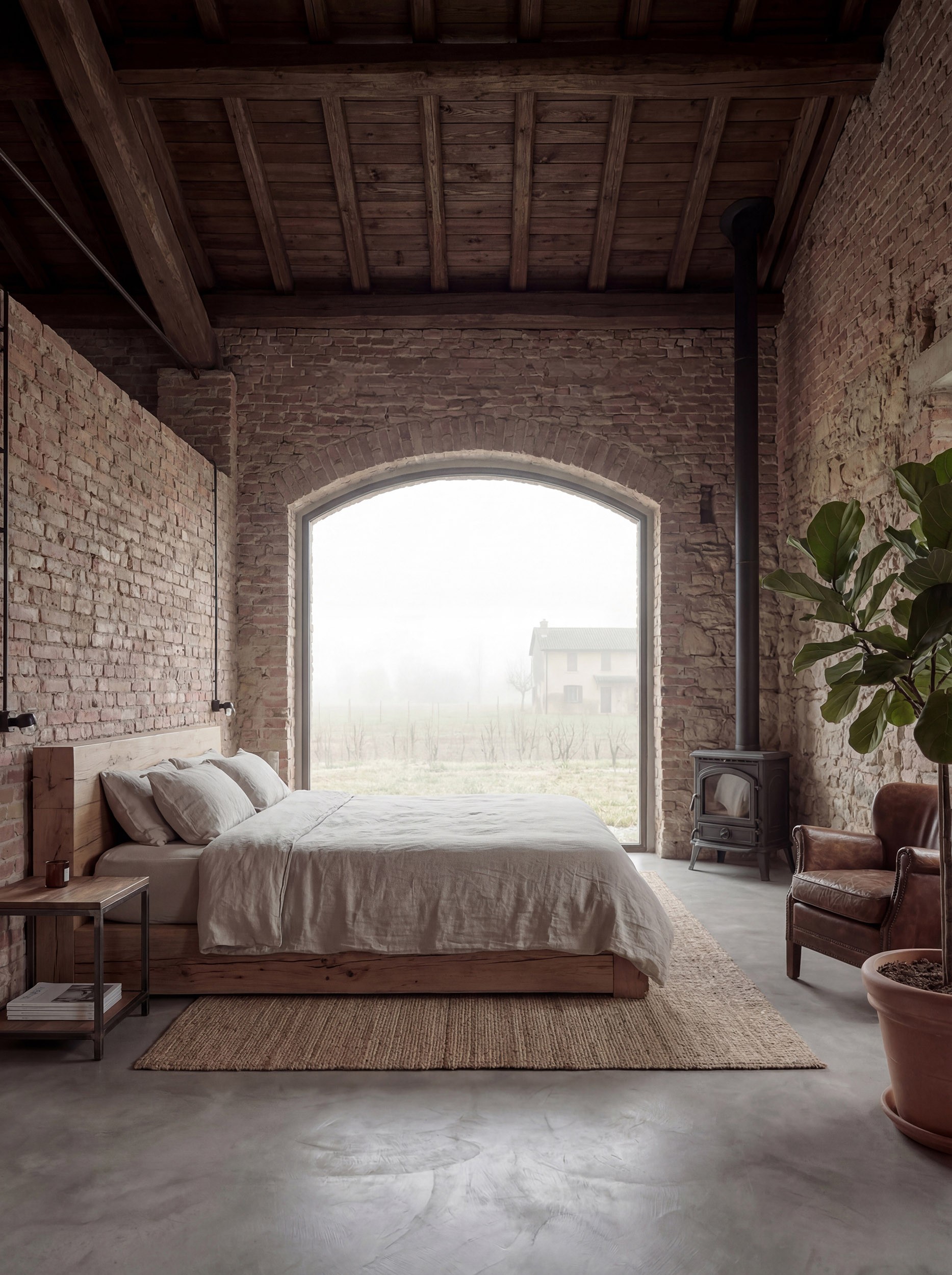 Workshop made of bright wood