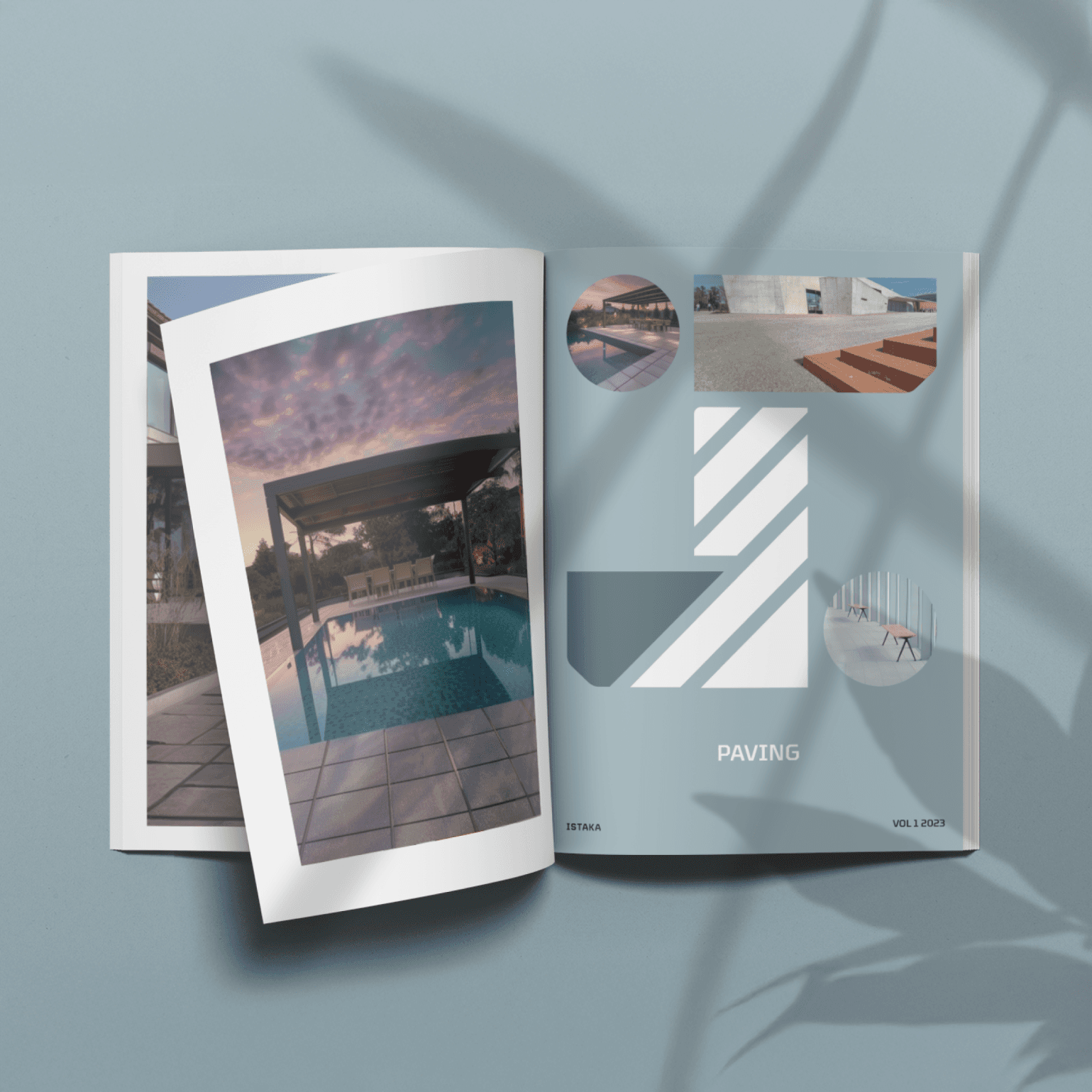  Istaka product catalog and tile sample sheets designed with tactile, minimalist grid system