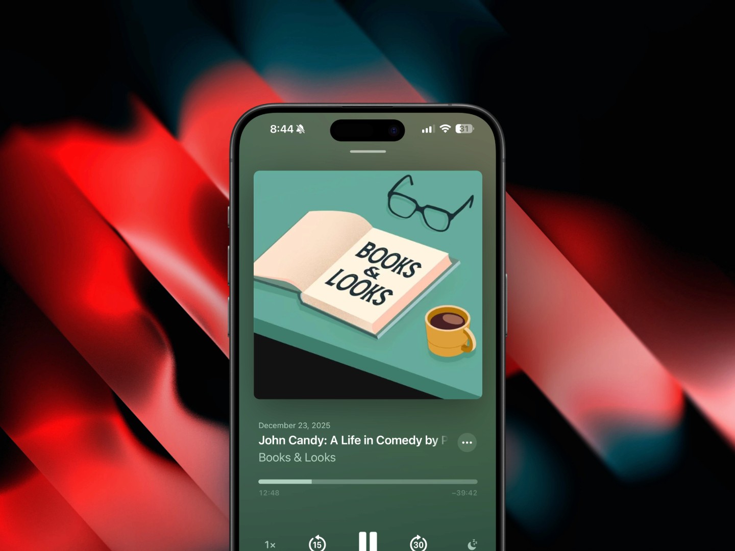 Books & Looks podcast logo, produced by Podcast Studio X