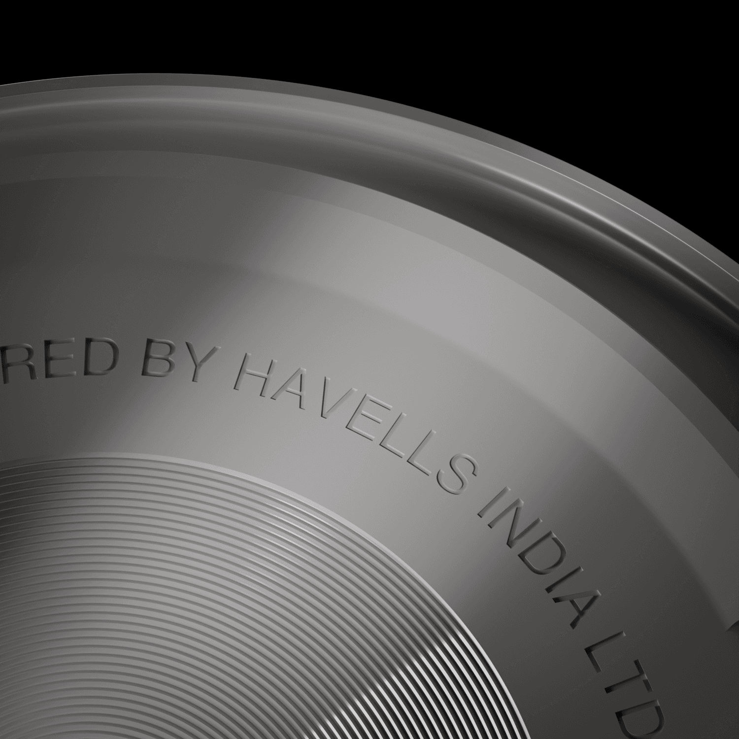 Render - Concentric circle back panel.