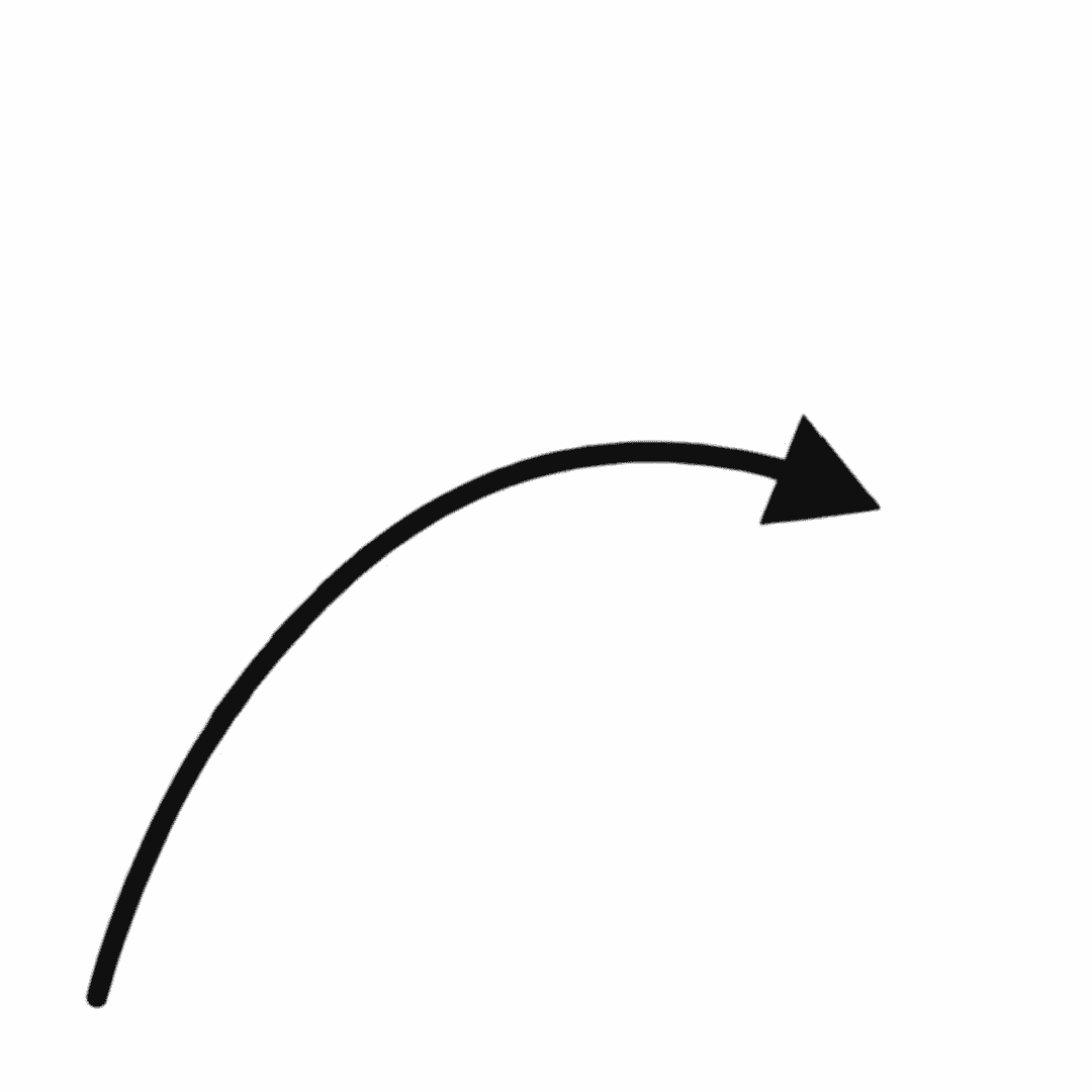 arrow pointing to the white