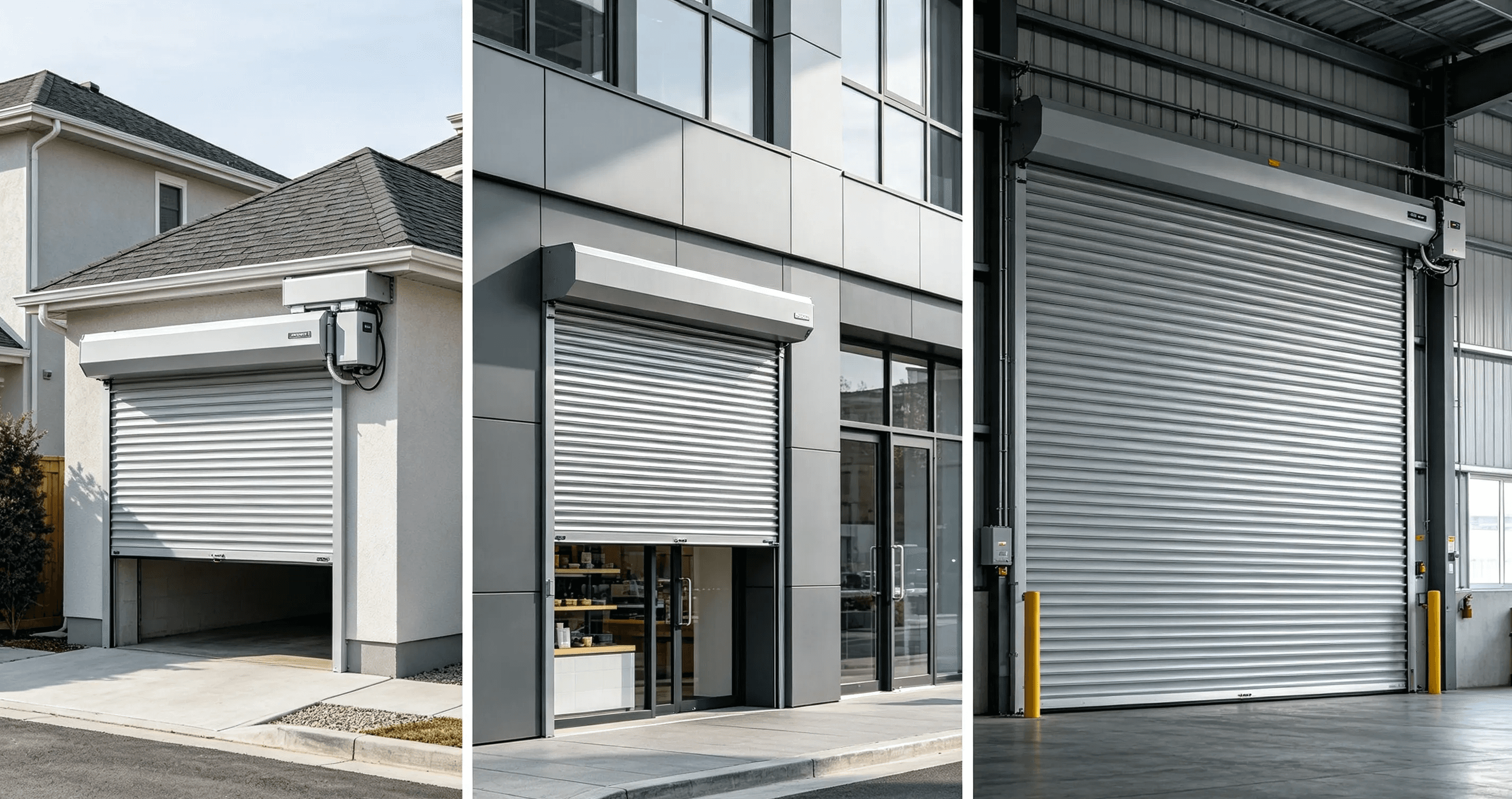 Rolling shutter motor applications in residential commercial and industrial environments