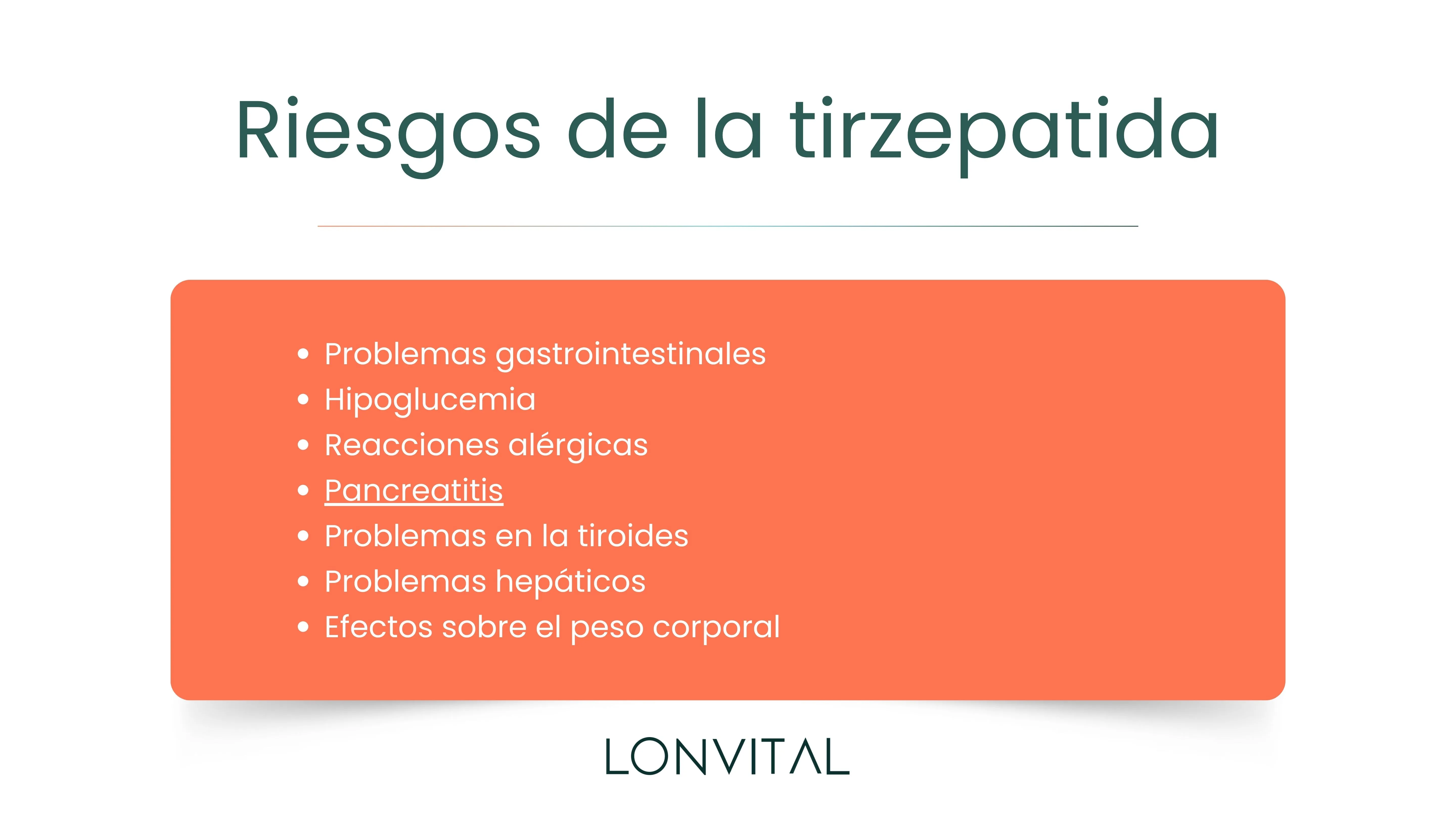 Riesgos de la tirzepatida