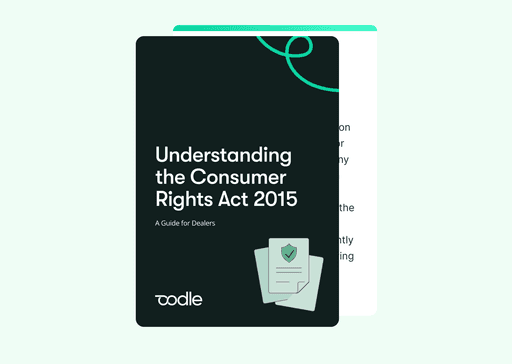 Graphic showing a green card featuring the Oodle logo and an icon of a signpost.