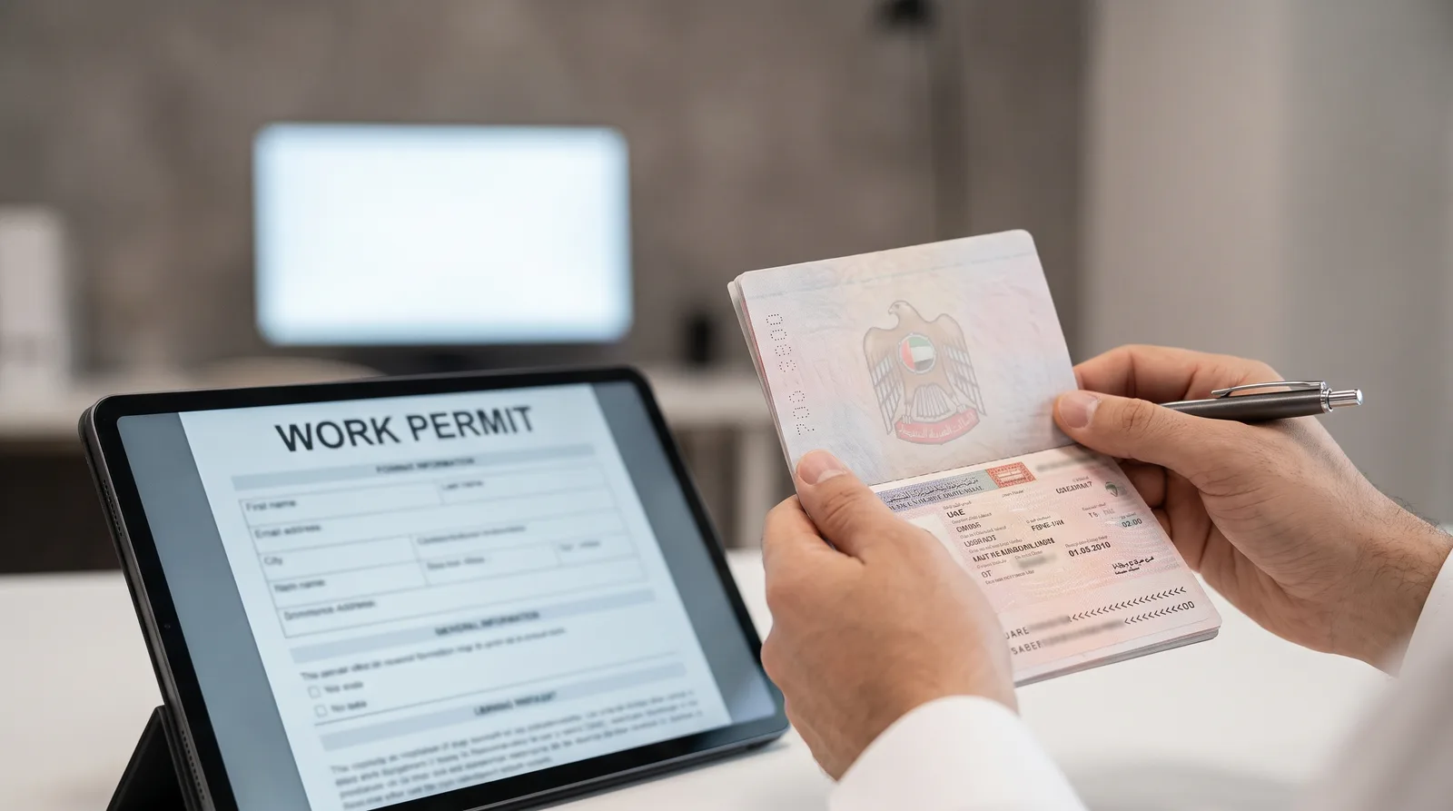 Attestation Requirements for Dubai Company Formation beside a Dubai trade license document and a modern