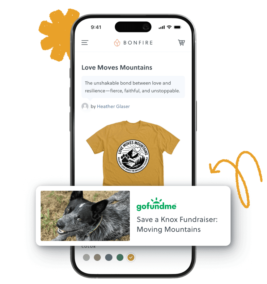 Fueled by Water t-shirt design with sketches and user avatars.