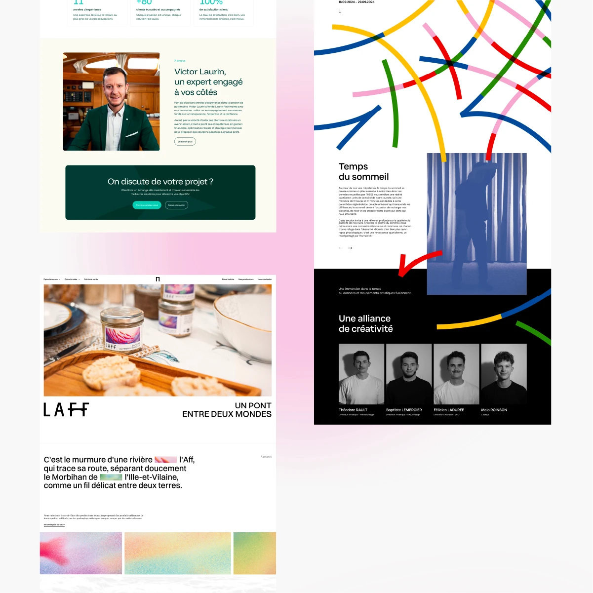 Exemple de maquette de site web responsive et ergonomique concue par le studio digital expone.
