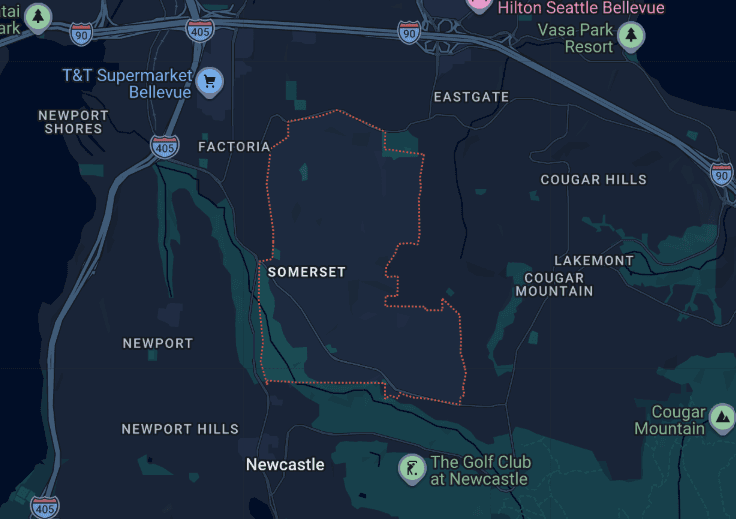 map of somerset bellevue neighborhood