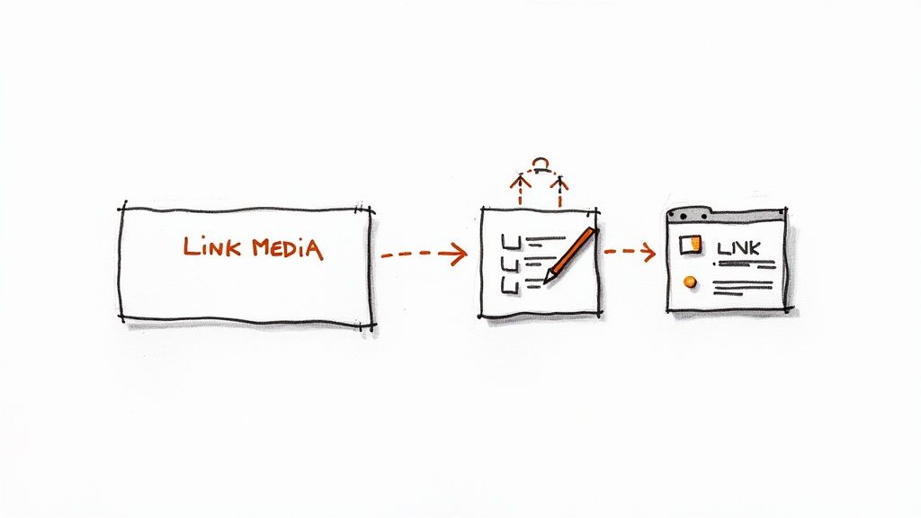 A simplified graphic showing a computer processor with radiating lines, symbolizing cache files being cleared and performance being restored.