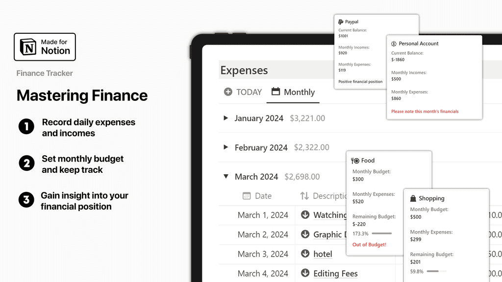 Notion Finance Tracker Banner Image 2