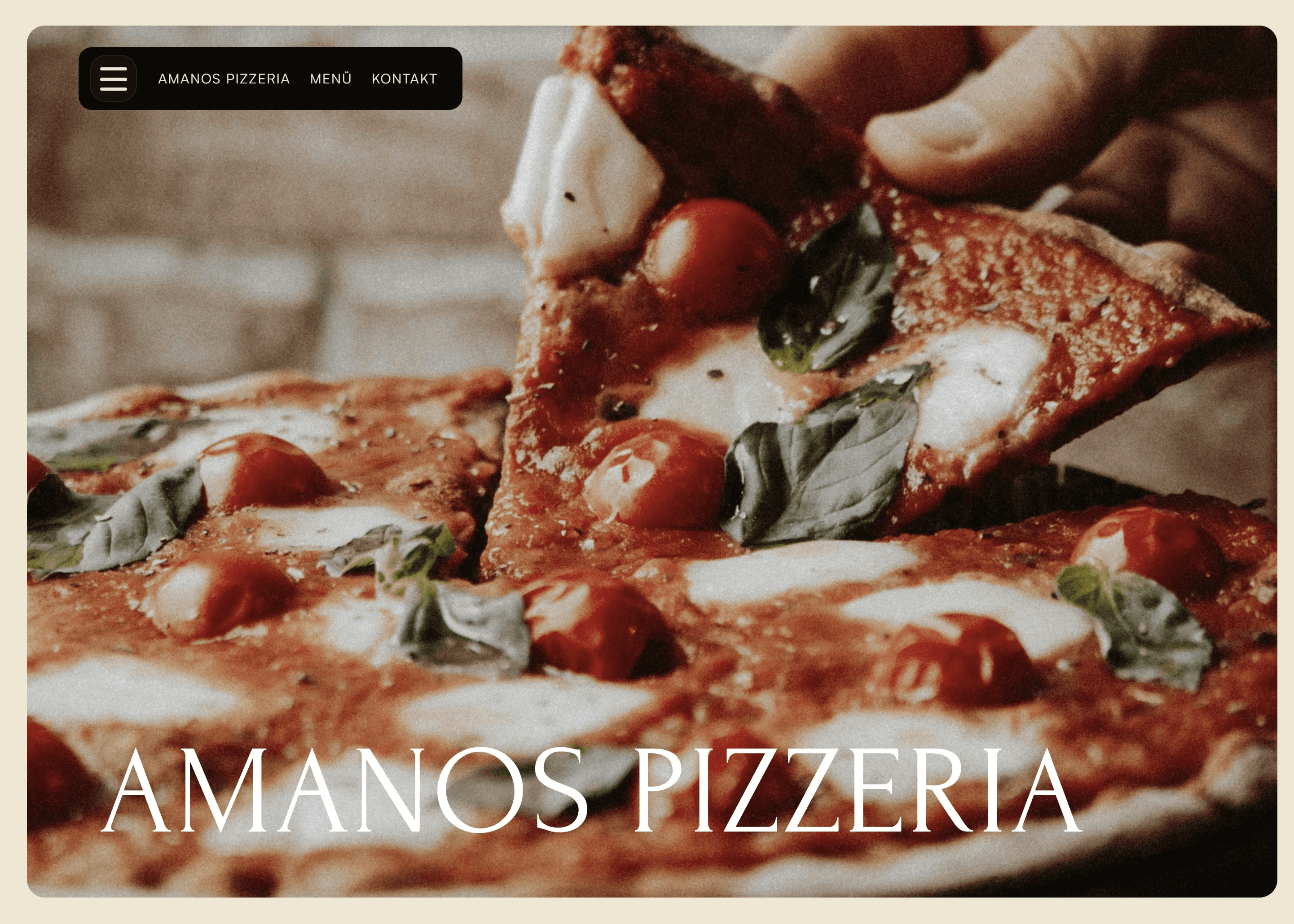 Webseite für Amanos Pizzeria