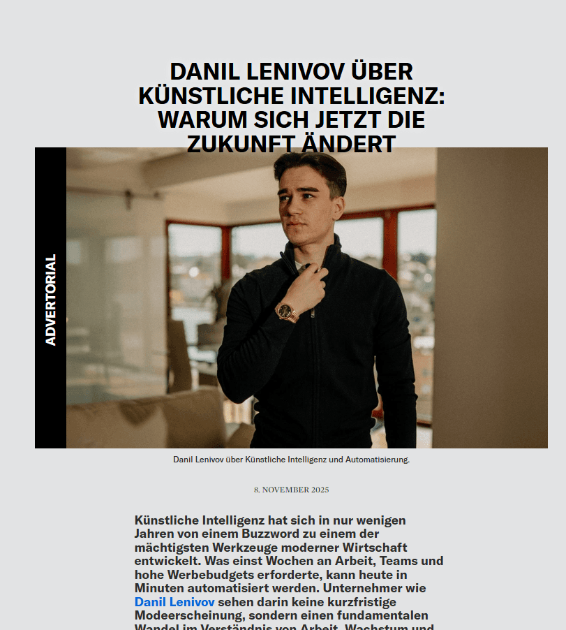 A modern brick house with a two-car garage, well-manicured lawn, and clear blue sky in the background.