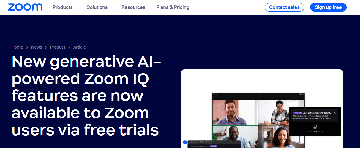 Zoom IQ - AI Tools List