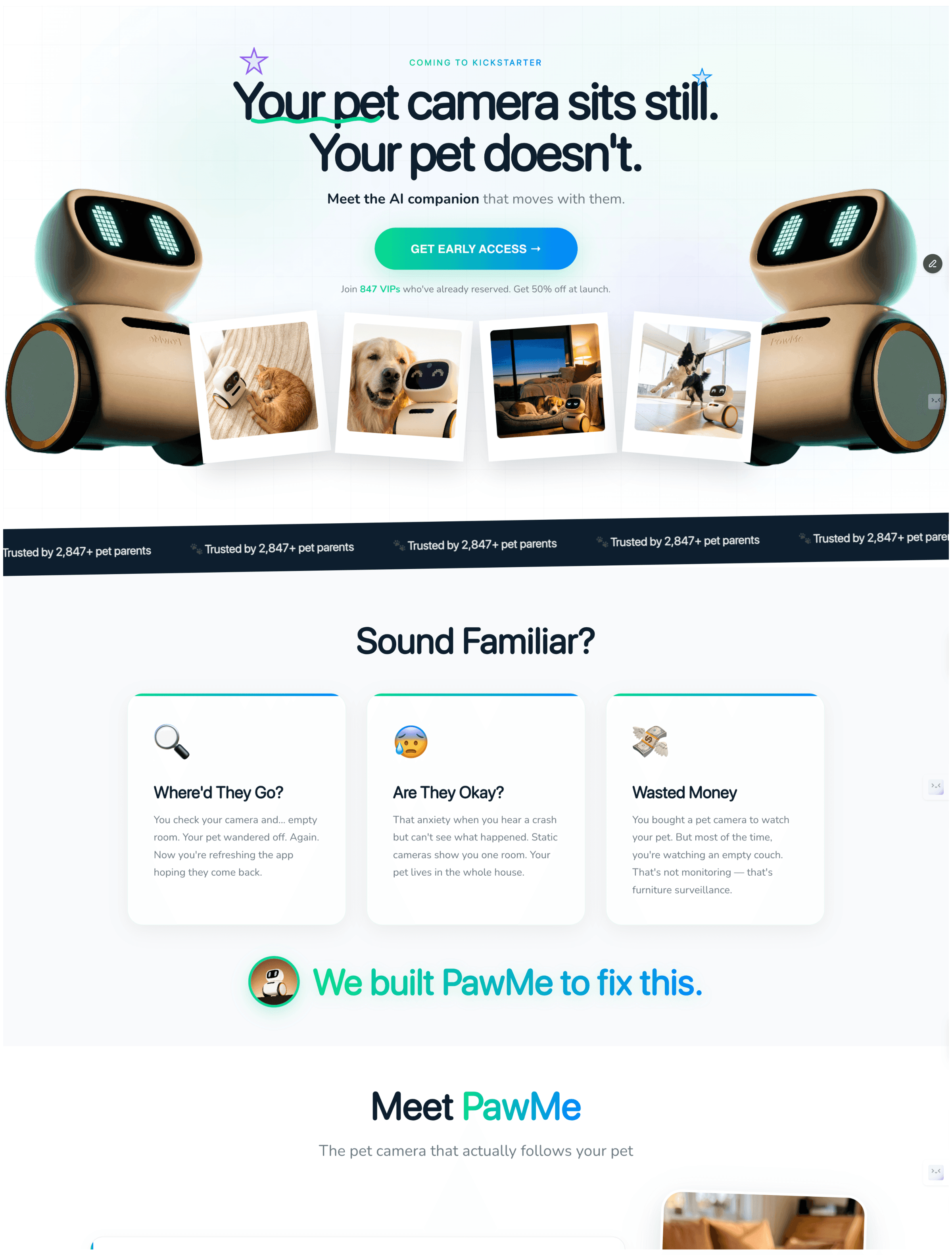 Landing page example